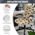 thumbnail image 3 of HELLHERO Rooster Print Office Chair Cover Set, Protective Desk Chair Slipcover, Soft Removable Office Chairs Seat Protector with Armrest Cover, 3 of 6