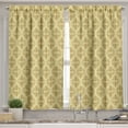 thumbnail image 2 of Ambesonne Damask Valance & Curtain, Victorian Vintage Royal, 55"x30", Pale Yellow and Amber, 2 of 6