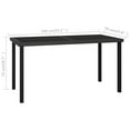 thumbnail image 5 of vidaXL Garden Dining Table Black 140x70x73 cm Poly Rattan, 5 of 5