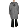 thumbnail image 3 of Terra & Sky Women's Plus Size Hooded Duster, 3 of 5