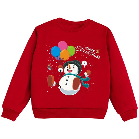 Toddler Girls Christmas Sweatshirts Boys Kids Casual Loose Active Full Sleeves Letter Print Teen Crop Tops Size 4-5T