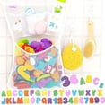 thumbnail image 4 of Almacenamiento de juguetes de baño para bebé, soporte colgante para juguetes de baño con ventosa y ganchos adhesivos, cesta de ducha de malla de 35,6 x 50,8 cm para juguetes de baño, 4 of 5