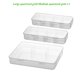 thumbnail image 1 of Organizador de almacenamiento para cajas de lápices de plástico extra grandes, contenedor translúcido apilable para material de oficina transparente, manillas con cierre de presión, 2 tamaños, 1 juego, 1 of 6