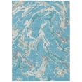 thumbnail image 2 of Addison Rugs Machine Washable Indoor/ Outdoor Modern Wave Chantille Rug Teal - 10' x 14', 2 of 5