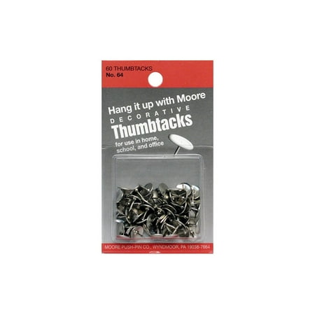 Moore Thumb Tack Decorative Nickel 60pc