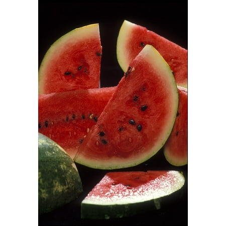 - canvas print ripe cut sweet fruit pepo fresh vine watermelon stretched canvas 10 x 14