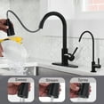 thumbnail image 4 of Wowow Kitchen Faucet and Water Filter Faucet Combo, WOWOW Stainless Steel Kitchen Sink Faucet with Drinking Water Faucet for Reverse Osmosis or Water Filtration System, Matte Black, 4 of 5