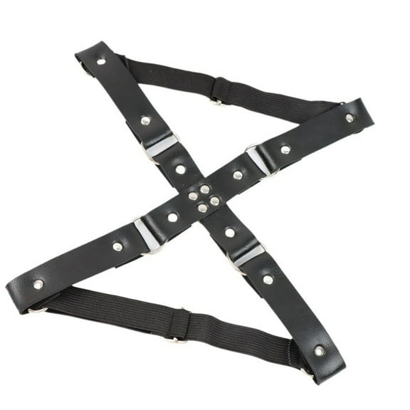 RUISINERY Women's Thigh Garter Belt Gotik Punk Crosses Rivets Leg Harness Belt Adjustable Stockings Garter for Thigh High Socks