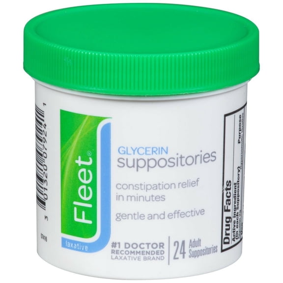 Fleet Glycerin Suppositories Adult 24 Each