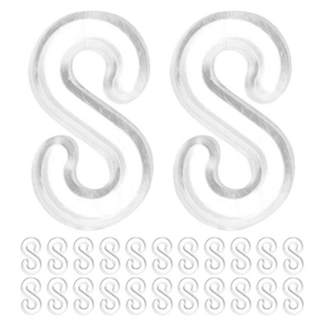 Miangastore 1000 Pcs Pinces de Bande en Plastique Pinces Multifonctions Pinces en Plastique en Forme de S Pinces Pratiques en S pour Bande de Caoutchouc