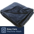 thumbnail image 6 of Dr Relief Electric Heated Throw Blanket 50" x 60" , 4 Hours Auto Shut-Off, Fast Warming, Full-Body Comfort, Luxuriously Soft, Machine Washable, Navy Blue, 6 of 8