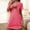 Hot Pink, variant on VgaVtl Gray Sleepshirt for Women Plus Size Short Sleeve Night Shirts for Women Sleepwear Holiday Bow Print Comfy Nightgowns