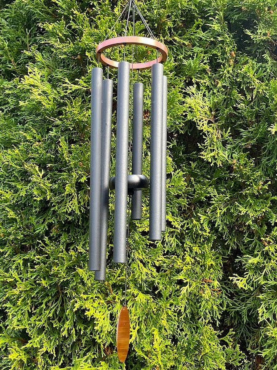 Panacea Products 80119 24 in. Nordic Habitat Wind Chime with Matte Finish - Black