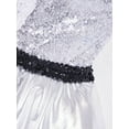 thumbnail image 6 of iEFiEL Girls Metallic Sequins Tutu Dress Dancewear Ballet Performance Skirted Leotard Silver 14, 6 of 7