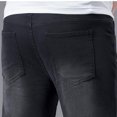thumbnail image 5 of Dvprdro Mens Denim Sweatpants Elastic Waist Open Bottom Drawstring Sweat Pants Casual Athletic Trousers Washed Joggers with Pocket, 5 of 7