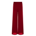 thumbnail image 5 of Haitryli Big Girls Lyrical Dance Clothes Dancing Trousers Wide-leg Pants Modern Jazz Dancewear Gymnastic Bottoms Burgundy 12, 5 of 7