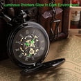 thumbnail image 2 of Reloj de bolsillo mecánico antiguo Yjmei con dragón de la suerte y fénix esfera esquelética con cadena para hombres y mujeres CHAO, 2 of 2