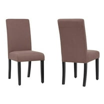 Costaelm Adison Fabric Dining Side Chair 2 Pc Set in Brown