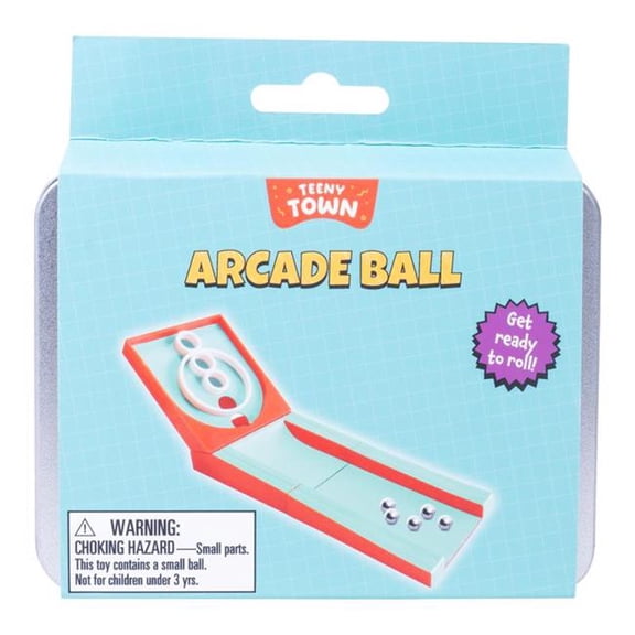 Fizz 9105542 Teeny Town Arcade Ball Game Toy, Multi Color - Pack of 6