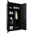 thumbnail image 2 of Lorell Lockable Double Door 36"x18"x72" Armoire, Black, 2 of 2