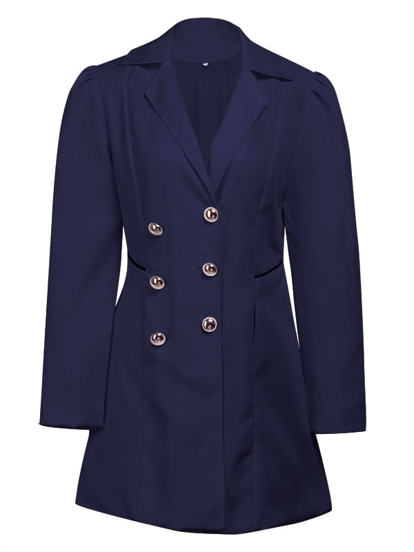 DYMADE Women Ladies Lapel Windbreaker Long Spring Parka Coat Trench Outwear Jacket by DYMADE