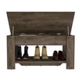 thumbnail image 4 of TUHOME Austin Storage Table Engineered Wood Entryway Benches in  Brown, 4 of 9