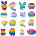 thumbnail image 2 of Rainbow Pop It Fidget juguetes empuje burbuja sensorial Squishy alivio del estrés autismo necesidades Anti-estrés juguetes para adultos niños, 2 of 4
