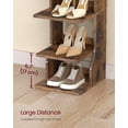 thumbnail image 4 of Estante para zapatos VASAGLE de 7 niveles vertical con ganchos, color marrón rústico, 4 of 8