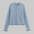 thumbnail image 2 of Sweater Cardigan Women Knit Button Lightweight Blue Cardigan Warm Cardigan Fall Clothes Women'S Tops, 2 of 3