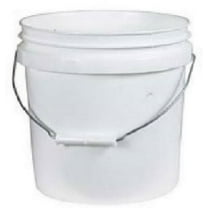 Leaktite 002G01WH200 2-Gallon White Plastic Industrial Pail Bucket - Quantity of 8