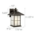 thumbnail image 6 of Design House 516781 Gladstone Traditional LED 1-Light Outdoor Wall Mount Dimmable Frosted Seedy Glass and Dusk to Dawn Photocell Sensor for Porch Entryway Patio Garage, Oil Rubbed Bronze, 6 of 15