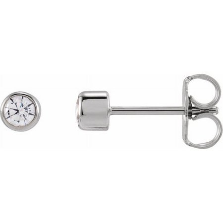 14K White 3 mm Round 1/5 CTW Lab-Grown Diamond Earrings 688880:LG604:P