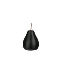Urban Trends Collection 50988 Porcelain Pear Figurine with Stem Matte Black - Small
