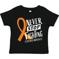 thumbnail image 3 of Inktastic Never Stop Fighting Leukemia Awareness Orange Ribbon Boys or Girls Toddler T-Shirt, 3 of 5