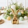 thumbnail image 6 of Basysin 2026 New Easter 13.6 Inch Gold Resin Bunny Table Decor,Bunny Decorations,Thinking Bunny Figurine for Home Table Centerpieces Golden Cute Rabbit Statue,for Living Room Farmhouse Gift, 6 of 7