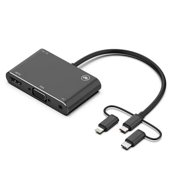 Universal for Apple Android Type-c to HDMI + VGA Converter Mobile Phone
