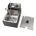 thumbnail image 1 of Deep Fryer, 6L Electric Immersion Deep Fryer, Stainless Steel Removable Frying Basket, Adjustable Temperature & Timer, Perfect for Fried Chicken, Shrimp, French Fries, Chips, 1 of 7