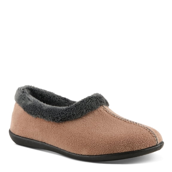 Flexus Amalie Women’s Microsuede Moccasin Slippers with Removable Insoles – Made in Spain