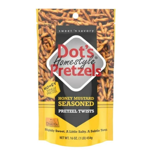 Dot's Pretzels Homestyle Honey Wheat Mustard Pretzel Twist 16 oz., Pack of 1