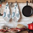 thumbnail image 6 of Coastal Blue Shells Kitchen Towels Set of 3, Summer Ocean Coral Onch Beach Starfish Absorbent Dish Towels for Kitchen, Microfiber Hand Towel, Quick Drying Tea Towel for Cleaning Decorative Dishcloths, 6 of 7