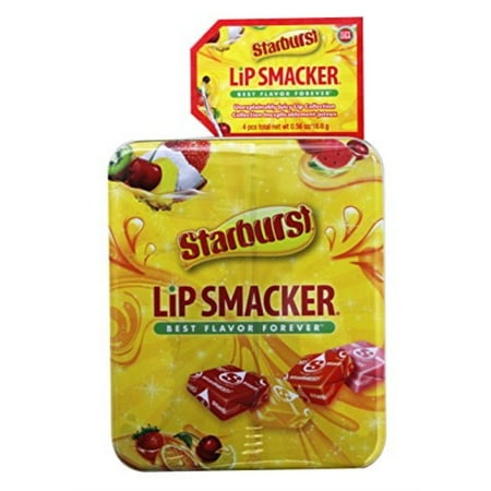 starburst lip smacker best flavor forever 4-pc with tin can