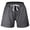 Gray, variant on Mens 5" Cotton Sweat Shorts with 3 Zipper Pockets & Elastic Waist Drawstring for Casual Running Lounge Gym
