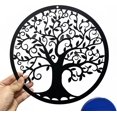 thumbnail image 1 of Árbol de la vida de metal para decoración de pared, silueta artística para regalo de interior, regalo de exterior, decoración del hogar y jardín (negro, 30 x 30 cm), 1 of 4
