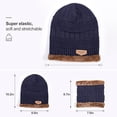 thumbnail image 3 of Conjunto de bufanda y gorro de invierno, gorro cálido con forro polar, calentador de cuello, gorro de punto con gorro de calavera grueso para hombres y mujeres, conjunto de gorro y bufanda d, 3 of 5