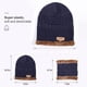 thumbnail image 3 of Conjunto de bufanda y gorro de invierno, gorro cálido con forro polar, calentador de cuello, gorro de punto con gorro de calavera grueso para hombres y mujeres, conjunto de gorro y bufanda d, 3 of 5
