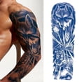 thumbnail image 4 of 4PCS Jesús Dios León Manga de brazo completo Tatuaje Pegatinas Cruz Tatuajes semipermanentes, 4 of 9