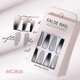 thumbnail image 4 of 24pcs Gradient Color Fake Nails Long Flat Head Sweet Style Press On Nails, 4 of 4