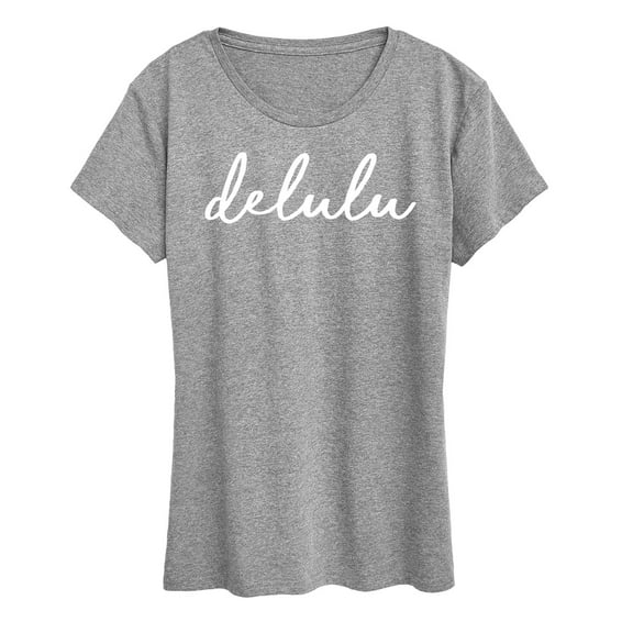 Instant Message - Delulu Cursive - Women's Short Sleeve Graphic T-Shirt