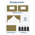 thumbnail image 3 of 4 Piece Canopy Sidewalls for 10x10 Pop Up Canopy, Waterproof & UV Protection Canopy Side Walls, Instant Canopy Tent SunWalls (Tent NOT Included), Khaki, 3 of 7