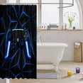 thumbnail image 3 of Gaming Fabric Shower Curtain Video Game Gamer Console Shower Curtain Black And Blue Gaming Bathroom Shower Curtain Sets, Gamer Gamepad Controller Bathroom Accessories 72"Wx84"L, 3 of 4